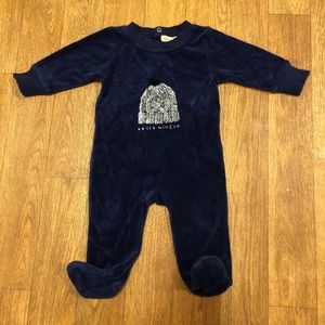 Velour Baby Footie
